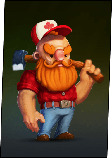 A strong lumberjack