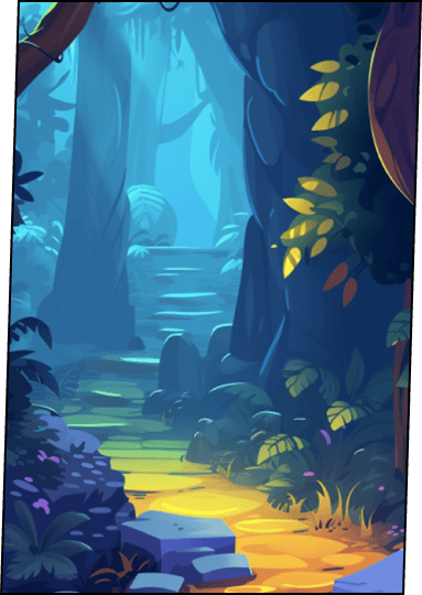 mythical forest road, leading deeper into the woods